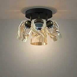 Светильник стельовий MSK Electric Tornado PL 202415-3R BK 619327