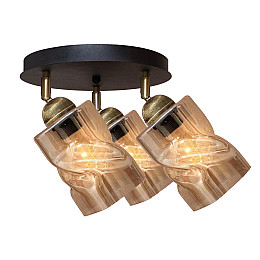 Светильник стельовий MSK Electric Tornado PL 202415-3R BK 619327