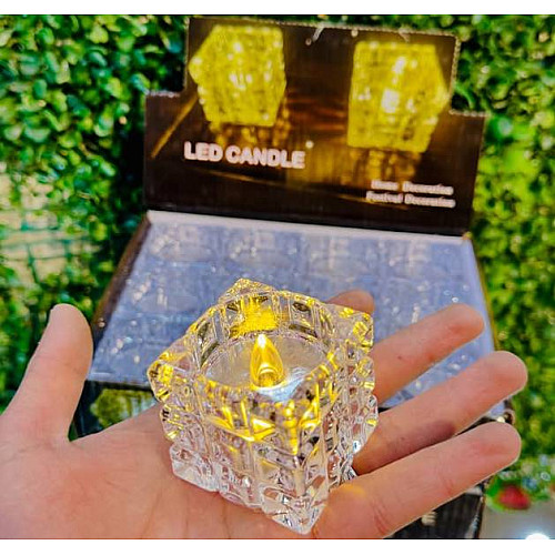 Набір декоративних LED-свічок OPT-TOP Квадрат 12 шт Білий (2104618455)