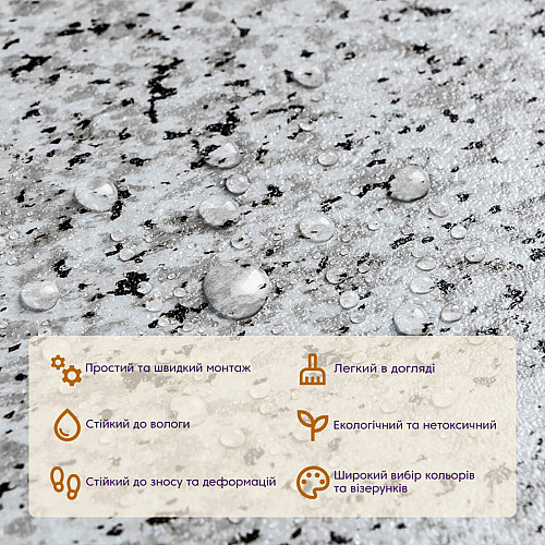 Самоклеящаяся LVT плитка Sticker Wall 457x457x1.5 мм Серый (D) SW-00002464