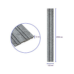 Декоративна стінова рейка Sticker Wall PS 2900x120x12 мм Камінь (SW-00002132)