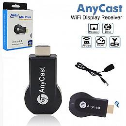 Медіаплеєр бездротовий ретранслятор AnyCast M4 Plus TV WiFi HDMI чорний