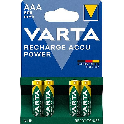 Акумулятор Varta Recharge Accu AAA/HR03 Ni-MH 800 mAh BL 4шт