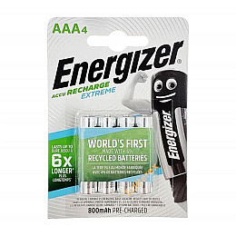 Акумулятори Energizer Recharge Extreme AAA/HR03 LSD Ni-MH 800 мАг BL 4шт