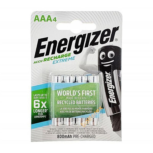 Акумулятори Energizer Recharge Extreme AAA/HR03 LSD Ni-MH 800 мАг BL 4шт