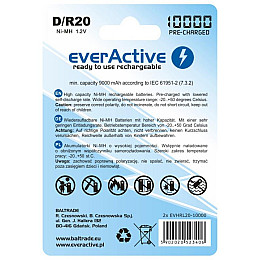 Аккумулятор everActive D/HR20 10000mAh BL 2шт
