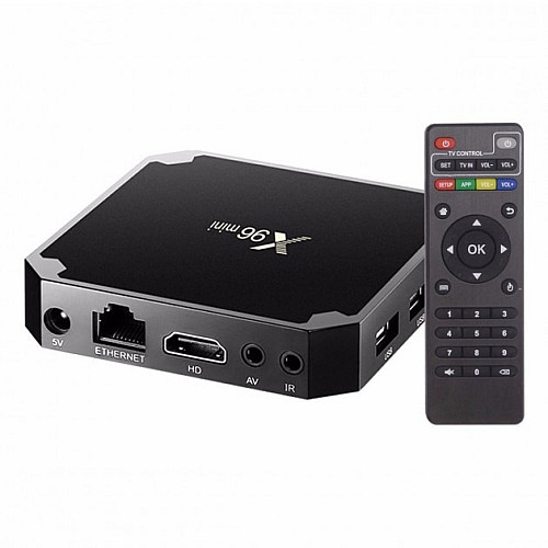 Смарт тв приставка - X96 Mini 2/16 GB Smart TV Android Черная + беспроводная клавиатура i8