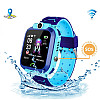 Смарт-годинники KID Watch Дитячі Розумні годинники GPS+WiFi з вологозахистом IP67 Сині з блакитним