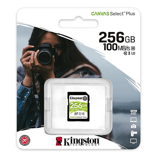 Карта пам'яті SDXC 256GB UHS-I/U3 Class 10 Kingston Canvas Select Plus R100/W85MB/s (SDS2/256GB)