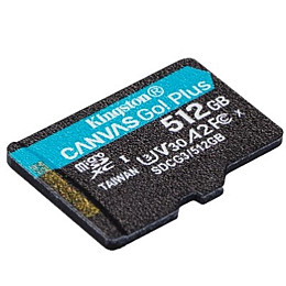 Карта памяти MicroSDXC  512GB UHS-I/U3 Class 10 Kingston Canvas Go! Plus R170/W90MB/s (SDCG3/512GBSP)