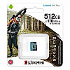 Карта пам'яті MicroSDXC 512GB UHS-I/U3 Class 10 Kingston Canvas Go! Plus R170/W90MB/s (SDCG3/512GBSP)