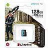 Карта памяти MicroSDXC 128GB UHS-I/U3 Class 10 Kingston Canvas Go! Plus R170/W90MB/s (SDCG3/128GBSP)