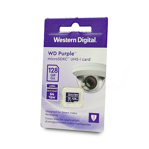 Карта памяти специализирована для видеонаблюдения Western Digital MICRO SDXC 128GB UHS-I WDD128G1P0C WDC
