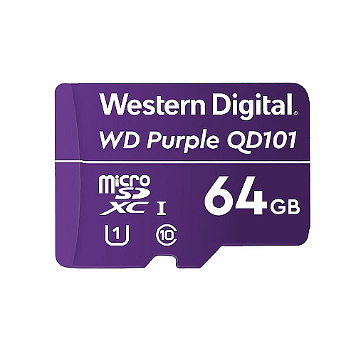 Карта пам'яті Western Digital MICRO SDXC 64GB UHS-I WDD064G1P0C WDC спеціалізована для відеоспостереження