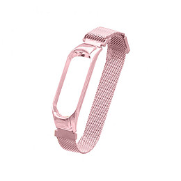 Ремешок для Xiaomi Mi Band 3 / 4 Milanese Loop Цвет Пудровый