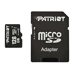 Карта пам'яті MicroSDXC 128GB UHS-I Class 10 Patriot LX + SD-адаптер (PSF128GMCSDXC10)