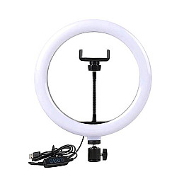 Студийная 360° светодиодная LED лампа со штативом с держателем для телефона XPRO LIVE LIGHT SMN-12