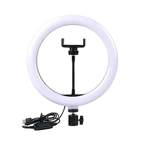 Студийная 360° светодиодная LED лампа со штативом с держателем для телефона XPRO LIVE LIGHT SMN-12