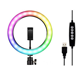 Лампа кольцевая MHZ светодиодная LED RGB MJ333 7617