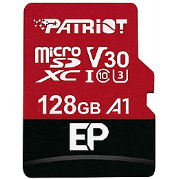 Карта пам'яті MicroSDXC 128GB UHS-I/U3 Class 10 Patriot EP A1 R90/W80MB/s SD-адаптер (PEF128GEP31MCX)