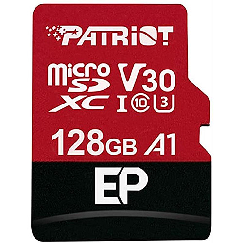 Карта пам'яті MicroSDXC 128GB UHS-I/U3 Class 10 Patriot EP A1 R90/W80MB/s SD-адаптер (PEF128GEP31MCX)