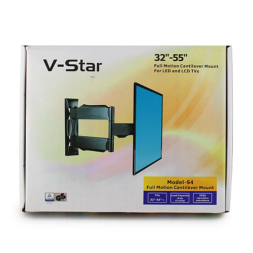 Кронштейн для телевизора поворотный V-star S4 32-55 Черный