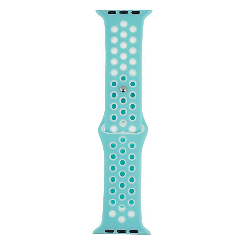 Ремешок для Apple Watch Band Silicone Nike + Protect Case 42 / 44mm Бирюзово-Белый