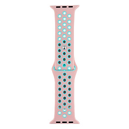 Ремешок для Apple Watch Band Silicone Nike + Protect Case 42 / 44mm Розово-Бирюзовый