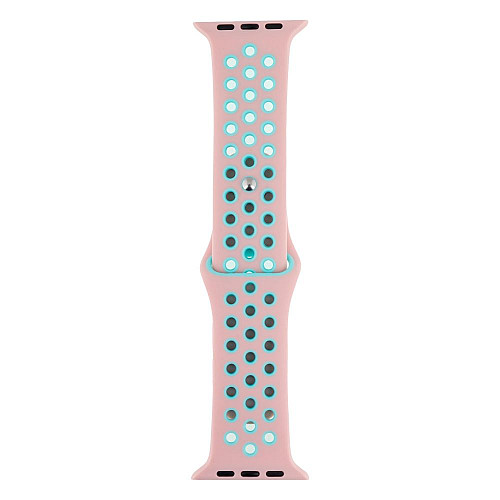 Ремешок для Apple Watch Band Silicone Nike + Protect Case 42 / 44mm Розово-Бирюзовый