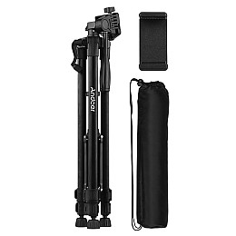 Штатив для смартфона и камеры Andoer TR-01, трипод алюминиевый с держателем для телефона, черный