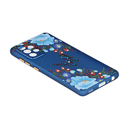 Чехол Emy Ultra-thin Shine with Frame для Samsung A525 Galaxy A52 (2021) Синій Метелик