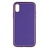 Чохол Leather Case Gold with Frame для Apple iPhone Xs Purple