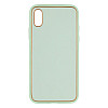 Чехол Leather Case Gold with Frame для Apple iPhone Xs Mint
