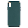 Чехол Leather Case Gold with Frame для Apple iPhone Xs Dark Green