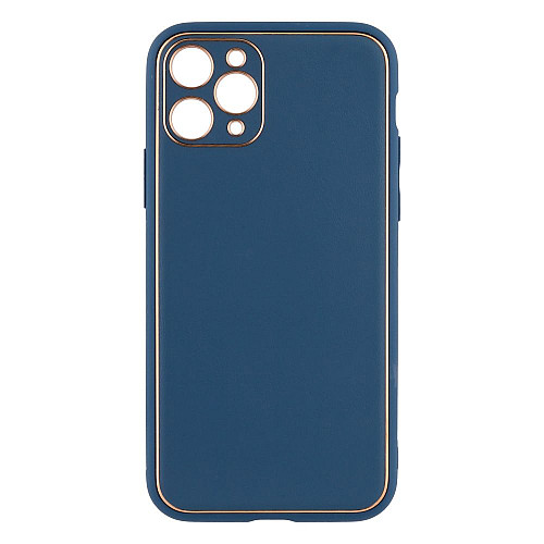 Чохол Leather Case Gold with Frame для Apple iPhone 11 Pro Navy Blue