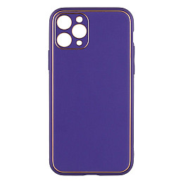 Чехол Leather Case Gold with Frame для Apple iPhone 11 Pro Purple