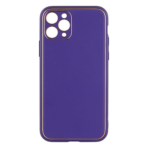 Чехол Leather Case Gold with Frame для Apple iPhone 11 Pro Purple