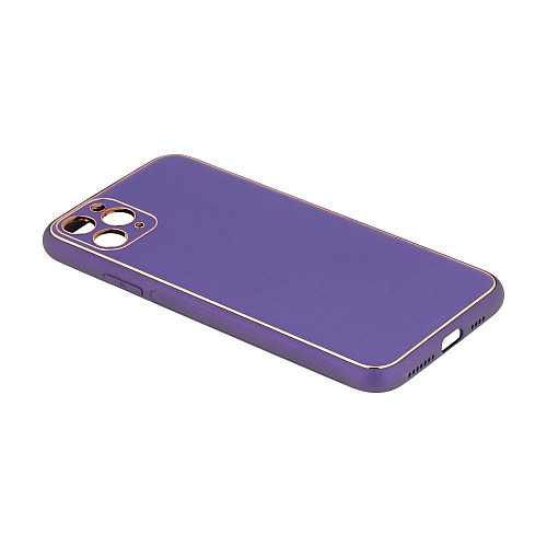 Чехол Leather Case Gold with Frame для Apple iPhone 11 Pro Purple