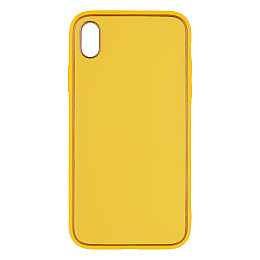 Чехол Leather Case Gold with Frame для Apple iPhone Xr Yellow