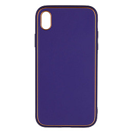 Чехол Leather Case Gold with Frame для Apple iPhone Xr Purple