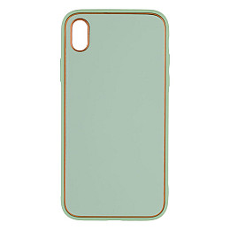 Чехол Leather Case Gold with Frame для Apple iPhone Xr Mint