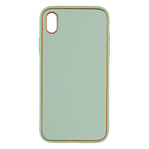 Чехол Leather Case Gold with Frame для Apple iPhone Xr Mint