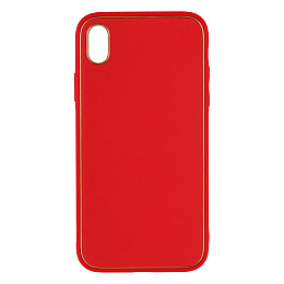 Чехол Leather Case Gold with Frame для Apple iPhone Xr Red