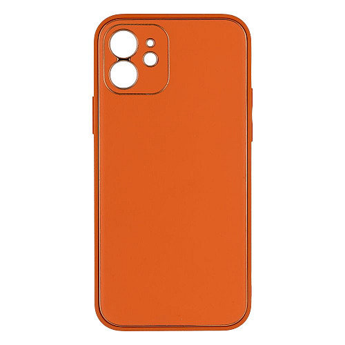 Чехол Leather Case Gold with Frame для Apple iPhone 12 Mini Orange
