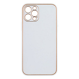 Чехол Leather Case Gold with Frame для Apple iPhone 12 6,1 дюйма White
