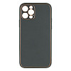Чехол Leather Case Gold with Frame для Apple iPhone 12 6,1 дюйма Navy Green