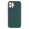 Чехол Leather Case Gold with Frame для Apple iPhone 12 6,1 дюйма Dark Green