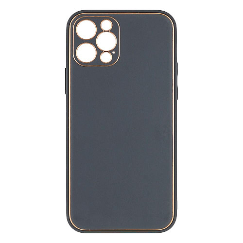 Чехол Leather Case Gold with Frame для Apple iPhone 12 6,1 дюйма Grey