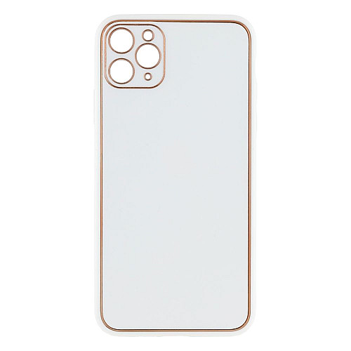 Чохол Leather Case Gold with Frame для Apple iPhone 11 Pro Max White