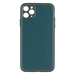 Чехол Leather Case Gold with Frame для Apple iPhone 11 Pro Max Dark Green